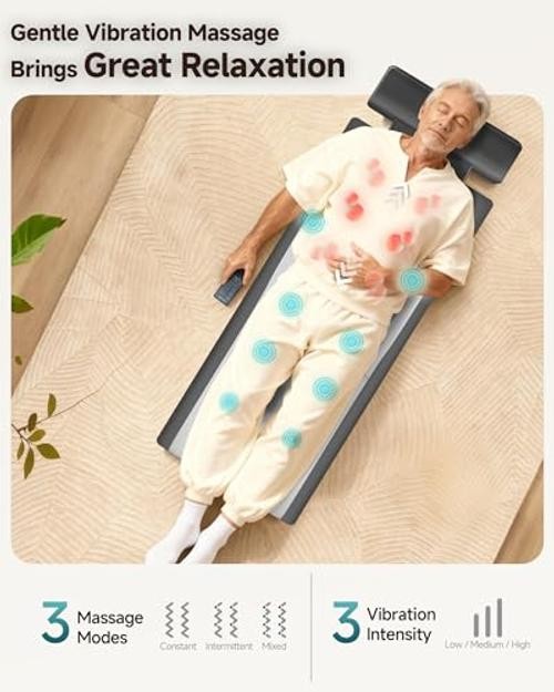 Shiatsu Back Massage Mat with Heat, Vibration Full Body Massage Mat for Sofa, gallery