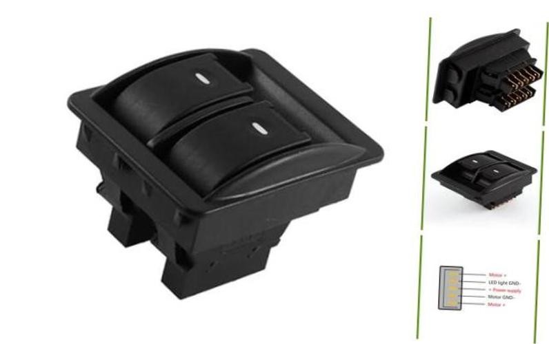 DC 12V Dual Rows Electric Power Window Master Switch - 10 Pins for Car gallery