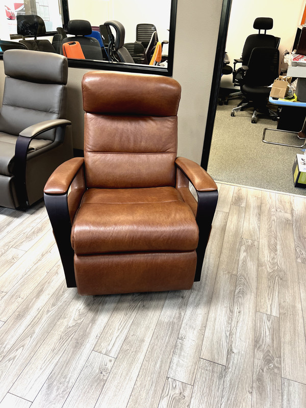 Leather IMG Peak Large Manual Swivel Relaxer Swing Rocker Recliner Rocker Chair gallery