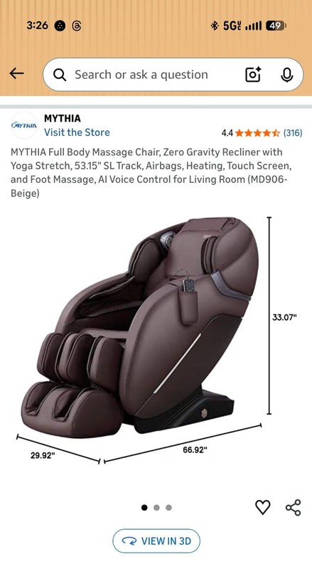 Full Body Zero Gravity Massage Chair Recliner Shiatsu,Heat,Foot Roller,5 Modes gallery