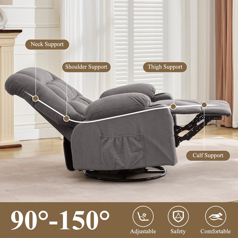 3D Kneading Massage Rocker Recliner Chair with Heat, USB, 2 Cup Holders gallery