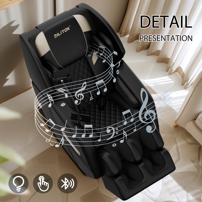 Full Body Air Pressure Shiatsu Massage Chair Recliner ZERO GRAVITY Foot Roller gallery