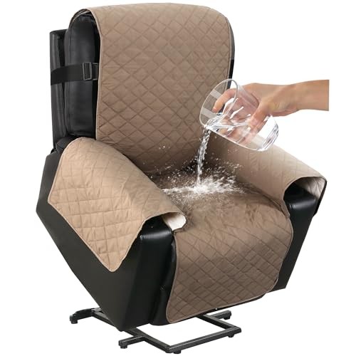 100% Waterproof Power Lift Recliner Cover for Power Lift Recliner 22" Khaki gallery