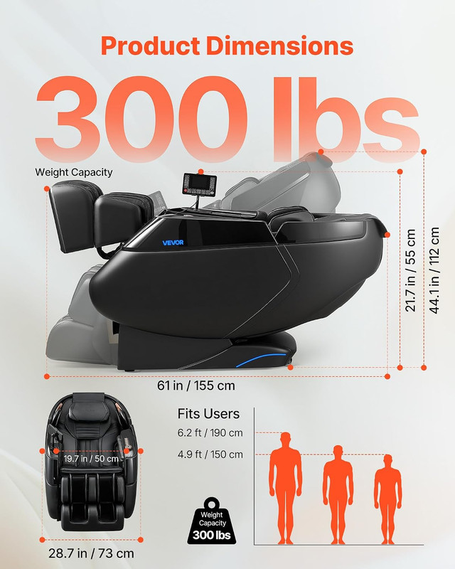 4D Zero-Gravity Full Body Massage Chair with Heating & Bluetooth for Home/Office gallery