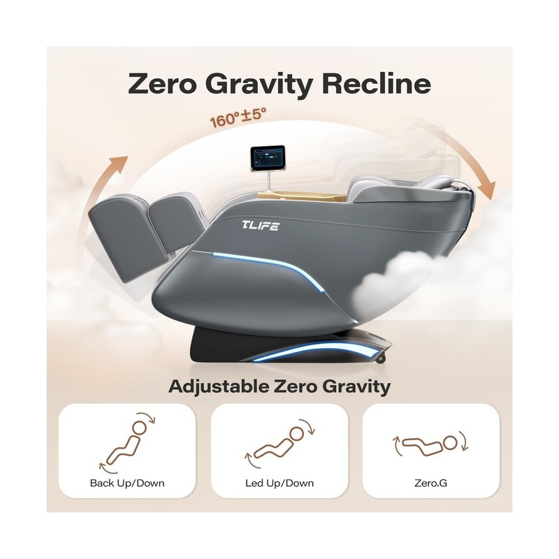 TLIFE Massage Chair Full Body, 160°Zero Gravity Recliner with Body Scan, 50 gallery