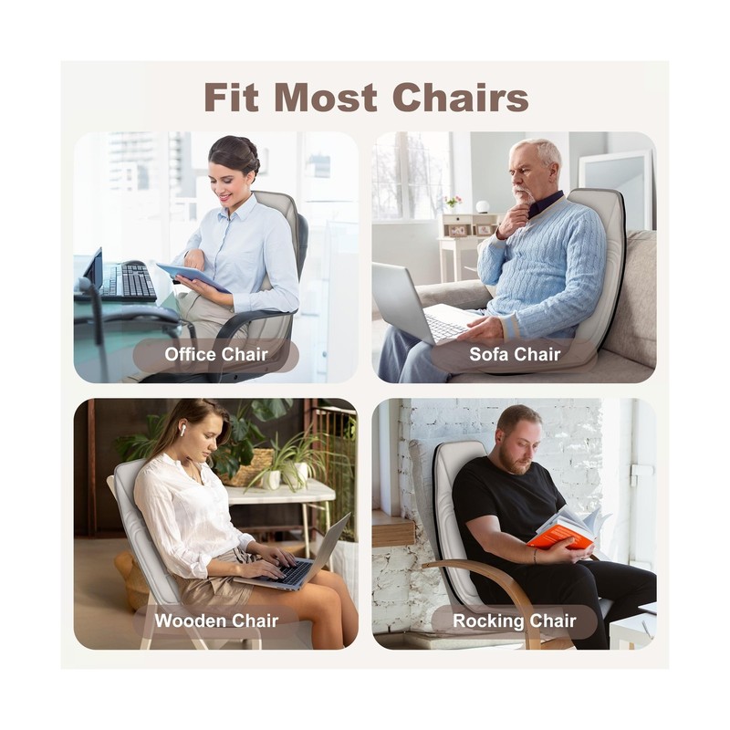 Vibration Back Massager with Heat, Massage Chair Pad with 10 Vibrat... Fast Ship gallery