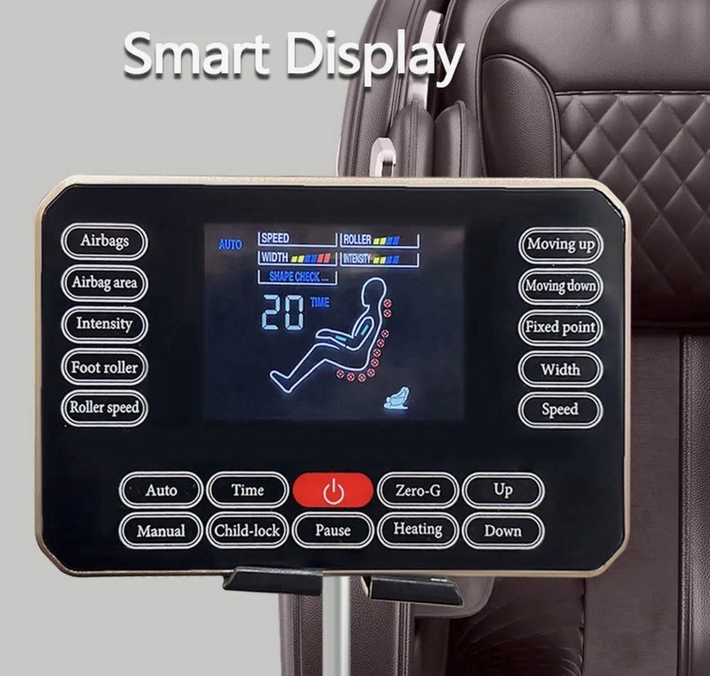Zero Gravity Massage Recliner Chair Kneading Rolling Heat Bluetooth Voice Brown gallery