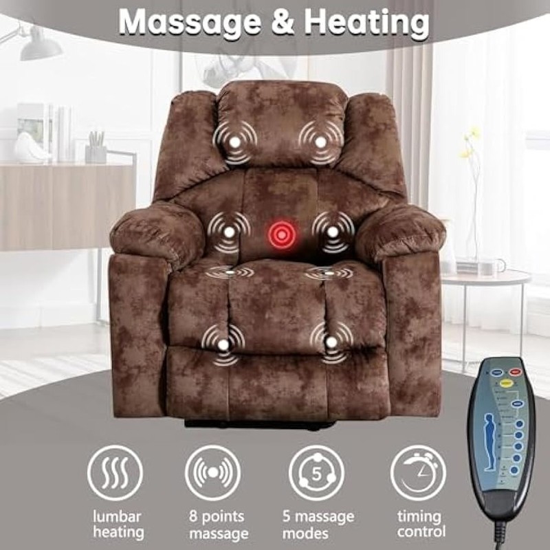 CANMOV Power Lift Recliner Chair for Elderly with Massage and Heated，Cup Holder gallery
