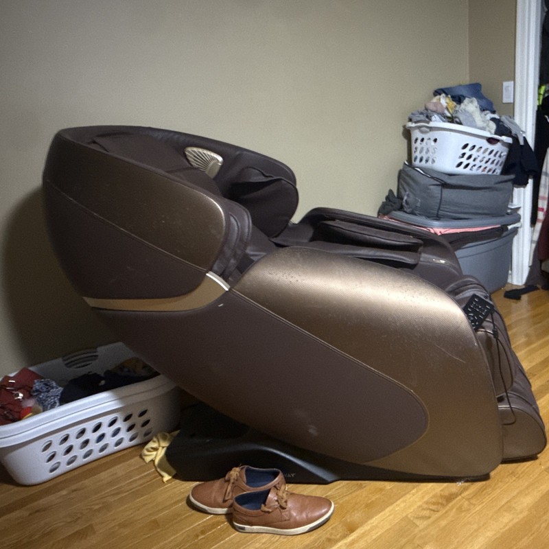 Costway Electric Massage Chair Recliner w/ Handheld Remote, Brown Solid gallery