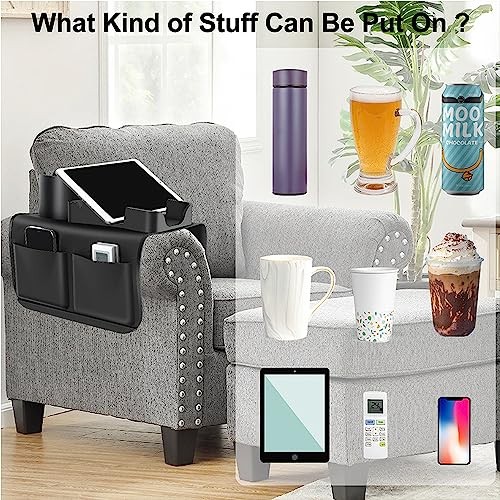 Silicone Couch Cup Holder Tray Drink Holder with Side Pockets for Sofa Arm gallery