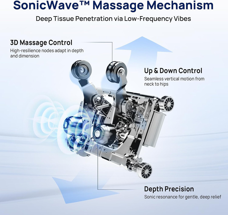 Sonic Wave Full Body Massage Chair with Zero Gravity & Smart Body Scan gallery