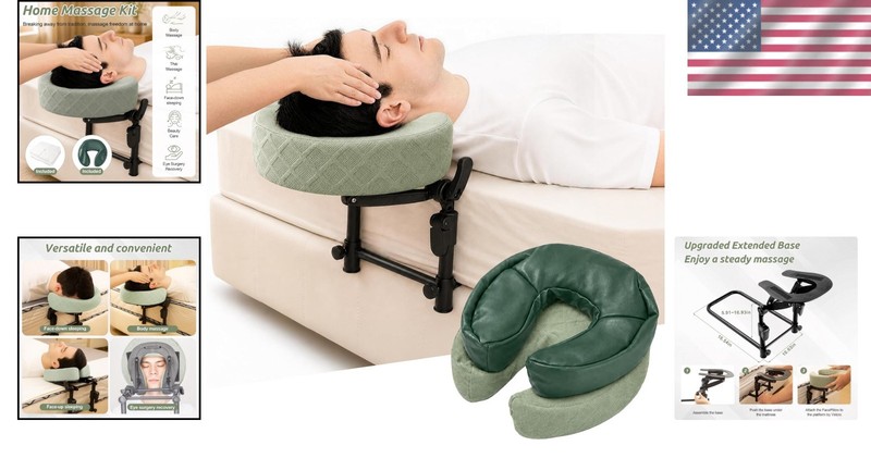 Ultra-Lightweight Massage Headrest for Bed - Hygienic & Portable Design gallery