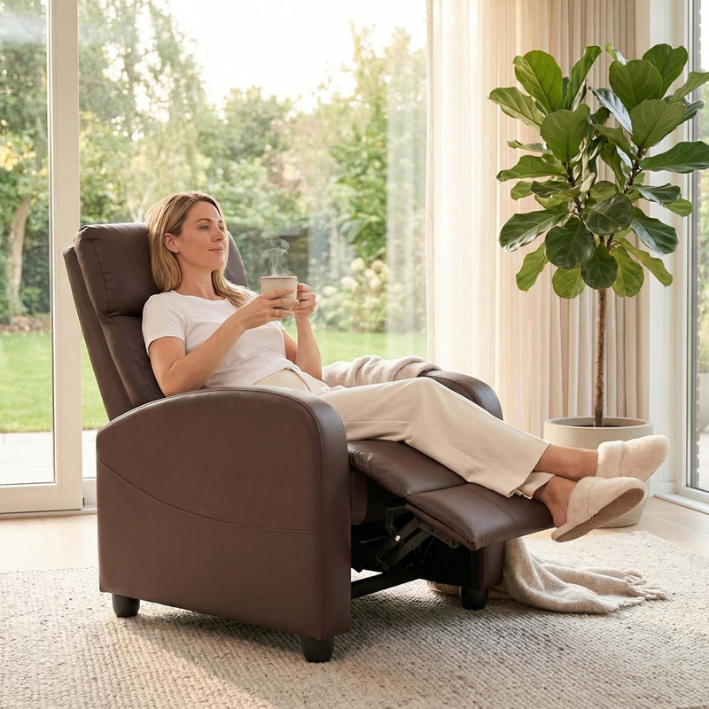 Massage Recliner Chair for Adults, Adjustable Home Theater Seating with Lumbar S gallery