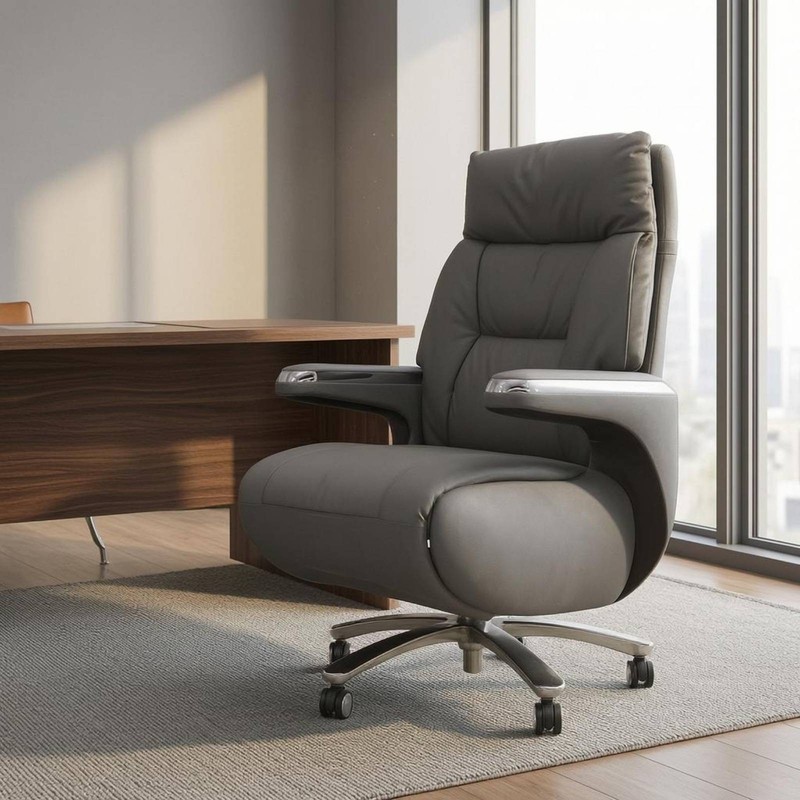 Managerial Office Chair Highrear Reclining Office Chair Padded gallery