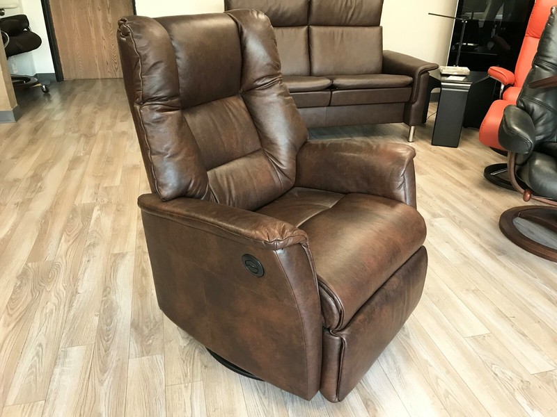 IMG Verona RM295 Medium Power Relaxer Recliner Chair S551 Truffle Leather + USB gallery