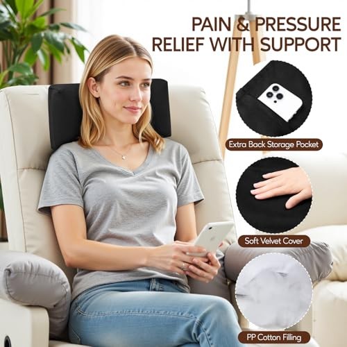 Neck Pillow for Recliner Chair, 14" Adjustable Recliner Pillow for Black gallery