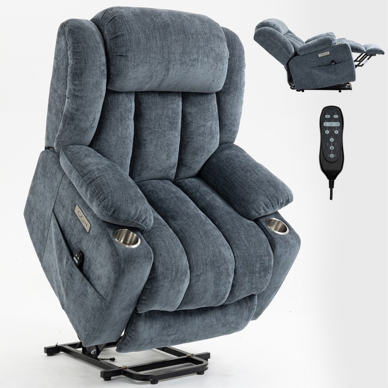 Power Lift Recliner Chair with 8-Point Massage,Lumbar Heat,USB Ports&Cup Holders gallery