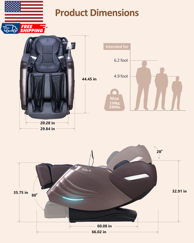 Massage Chair Full Body 15 Modes Zero Gravity Sl-Track Shiatsu Massage Chair gallery
