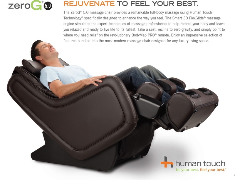 Massage Chair Zero G 5.0 Human Touch Zero Anti Gravity Recliner, Espresso *NICE*