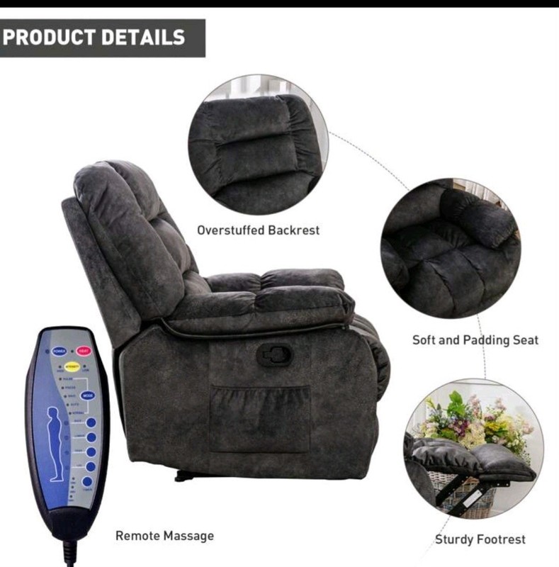 1-Piece Manual Body Massage With Heating Function Sofa Chair Comfortable Elderly gallery