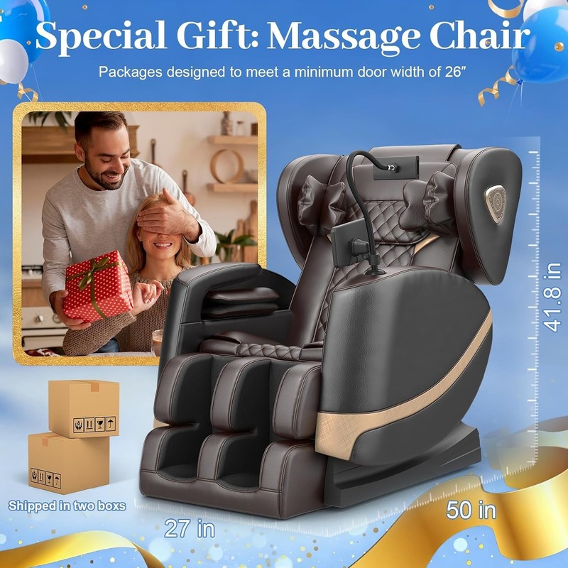 2026 Full Body Massage Chair - Zero Gravity, Airbags, and Bluetooth Speaker gallery