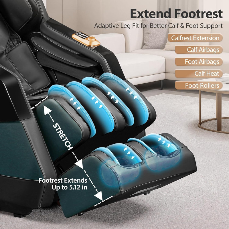 4D Zero Gravity Full Body Massage Chair with Heat & AI Voice Control gallery