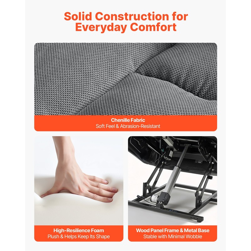 Uimoso Power Recliner Chair with Lift, Heat, and Massage, Dual Motor Design gallery