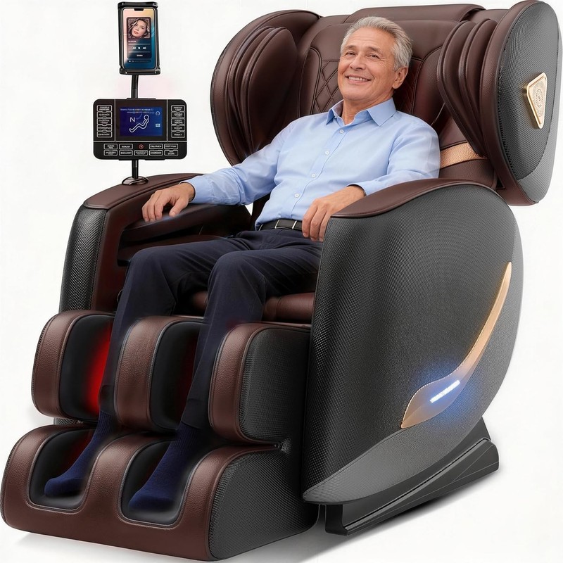 2026 Zero Gravity Massage Chair Full Body Recliner 10-Motor Shiatsu Heat