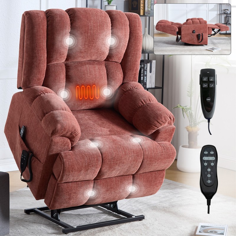 Dual Motor Heat Massage Infinite Position Up to Electric Power Lift Recliners gallery