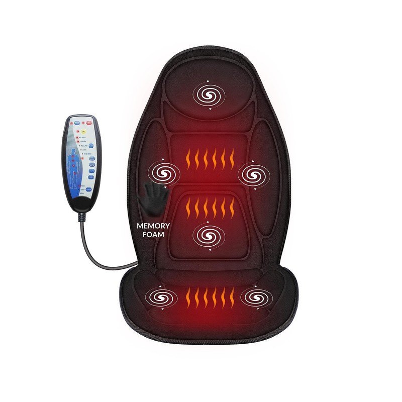 Snailax Back Massager with Heat, Memory Foam Chair Massage Pad, 5 M… Fast Ship