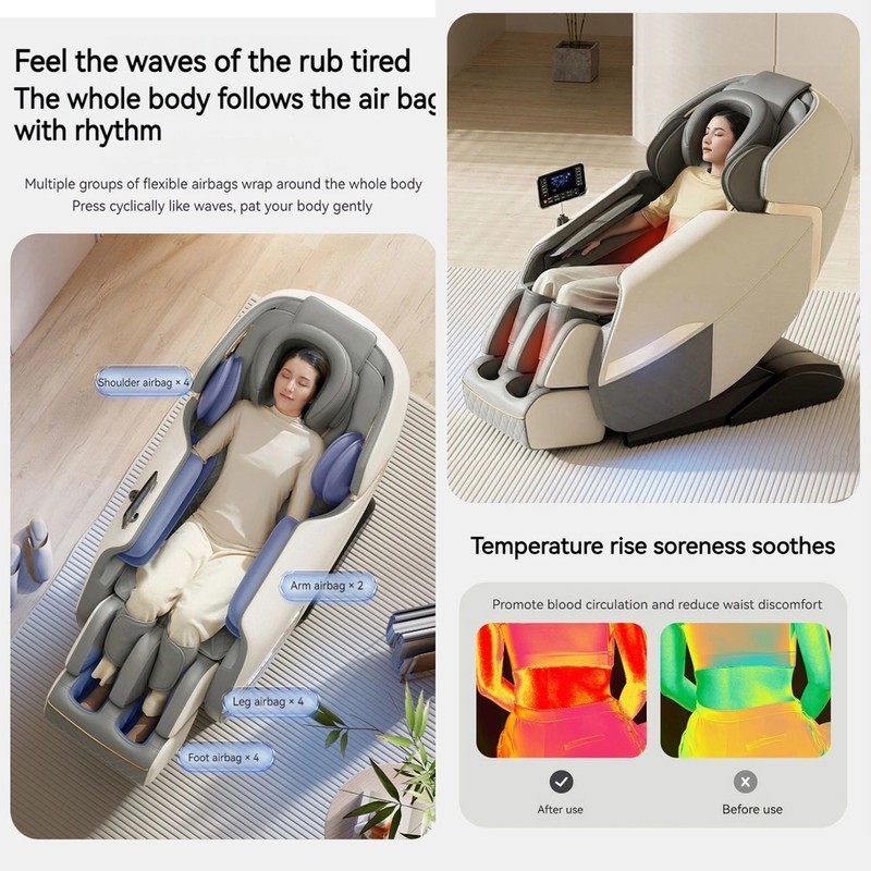 4D SL Track Electric Zero-gravity Massage Chair Full Body Bluetooth For Home gallery