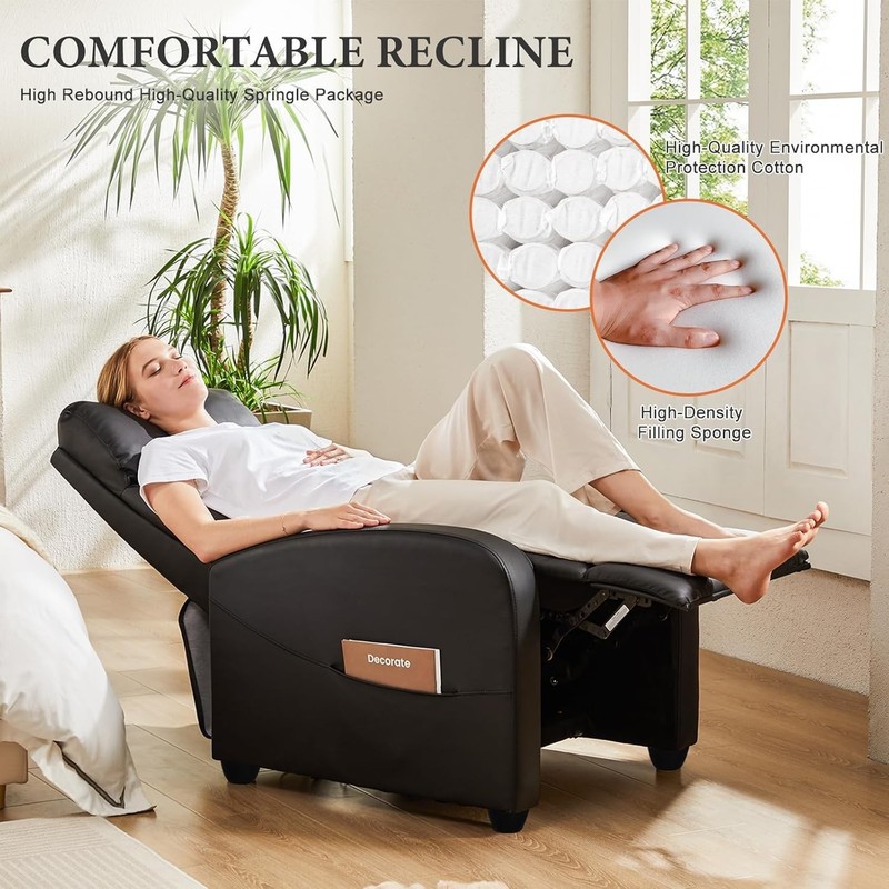 Sophisticated Massage Recliner with Lumbar Support - Perfect for Home Theaters gallery