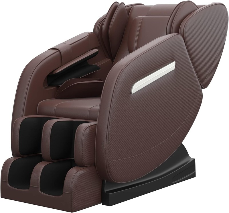 Brown Massage Chair 8 Fixed Shiatsu Roller Zer0 Gravity Mode Heater Bluetooth gallery