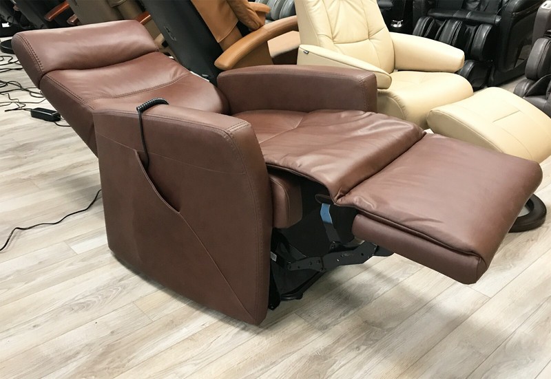 IMG Divani MF325 Large Power Infinite Dual Lift Chair Recliner Cognac Leather gallery