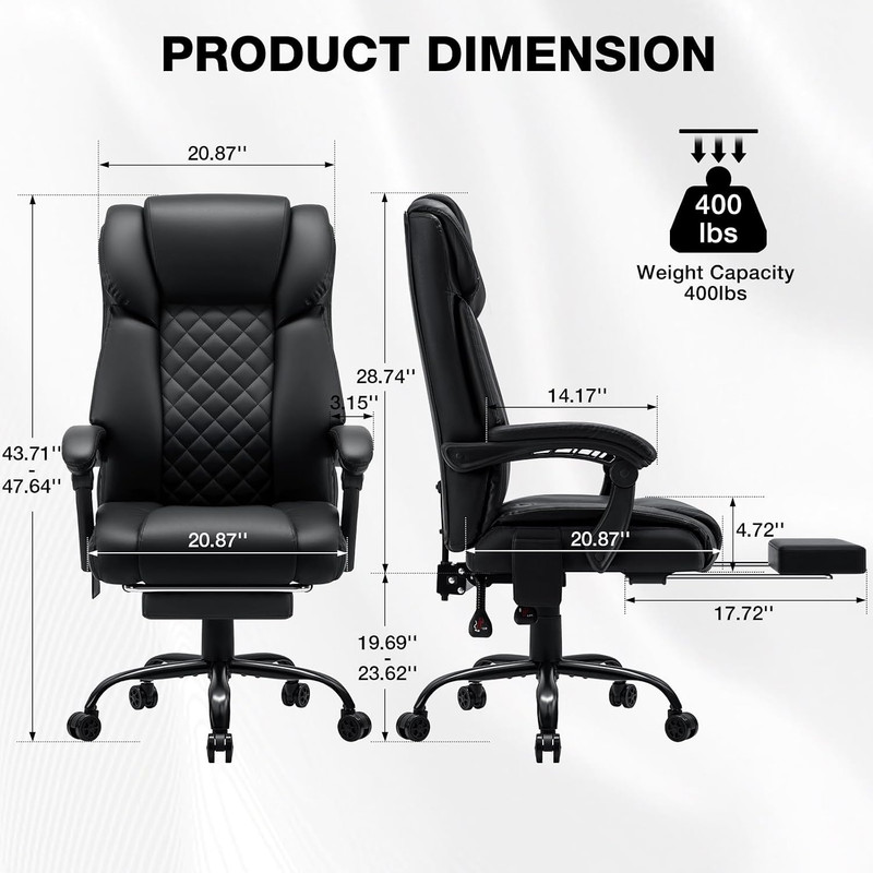 HOFFREE Massage Office Chair with Heat 7 Points Vibration Ergonomic Executive Of gallery