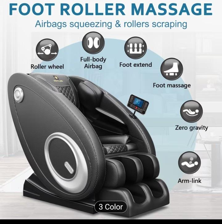 Brown Full Body Massage Chair Recliner Zero Gravity Heated Dual Modes gallery