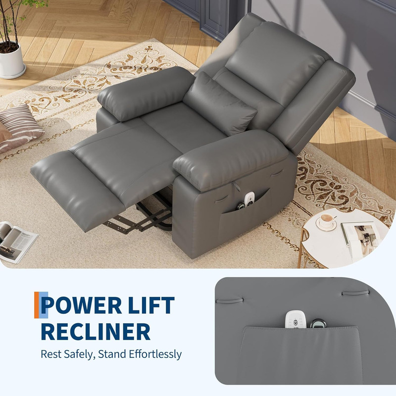 Electric Power Lift Recliner Chair with Heat & Massage for Elderly Comfort gallery
