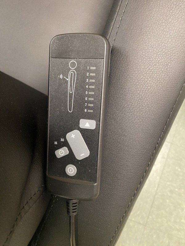 NEVER USED Black Back Massage Chair with 8 Levels and Remote Attached gallery