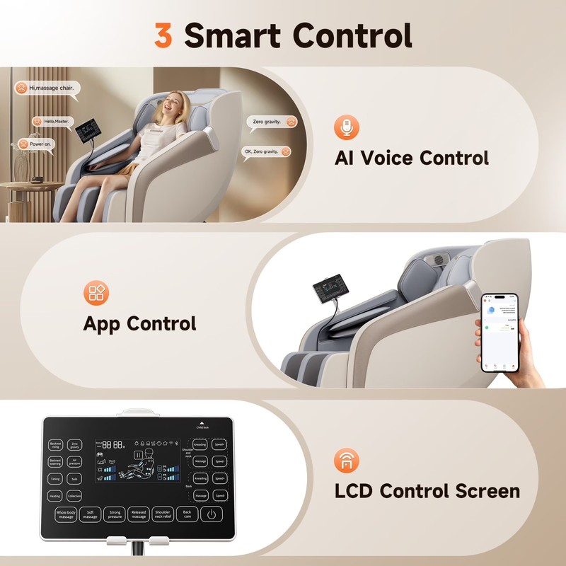 Full Body 4D Zero Gravity Massage Chair Recliner SL Track,AI Voice,with Airbags gallery