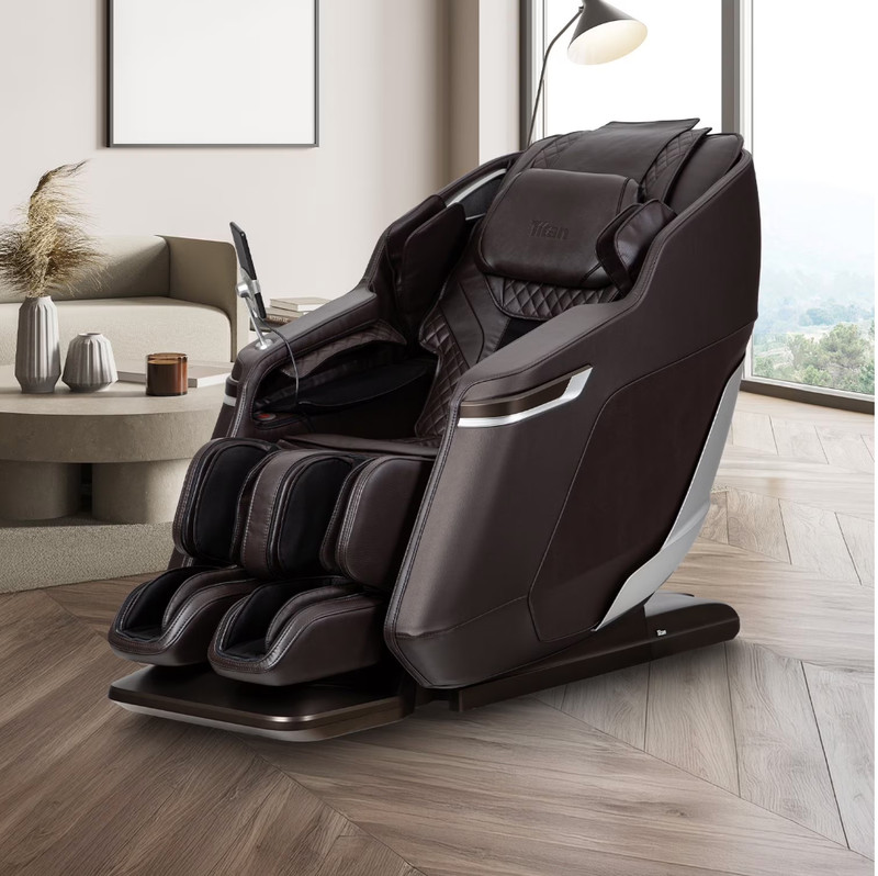 Titan Vigor 4D SL-Track Zero Gravity w/ Heated Massage Chair-Black, Brand NEW