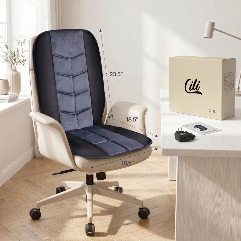 Massage Chair Pad with Heat & Vibration, 10 Motors, 5 Modes, Timer - Relaxation gallery