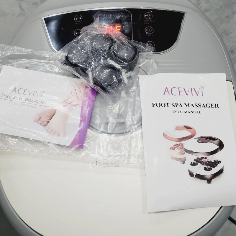 Heated Foot Spa Massager – Bubbles, Adjustable Temperature, Pedicure Soothing gallery