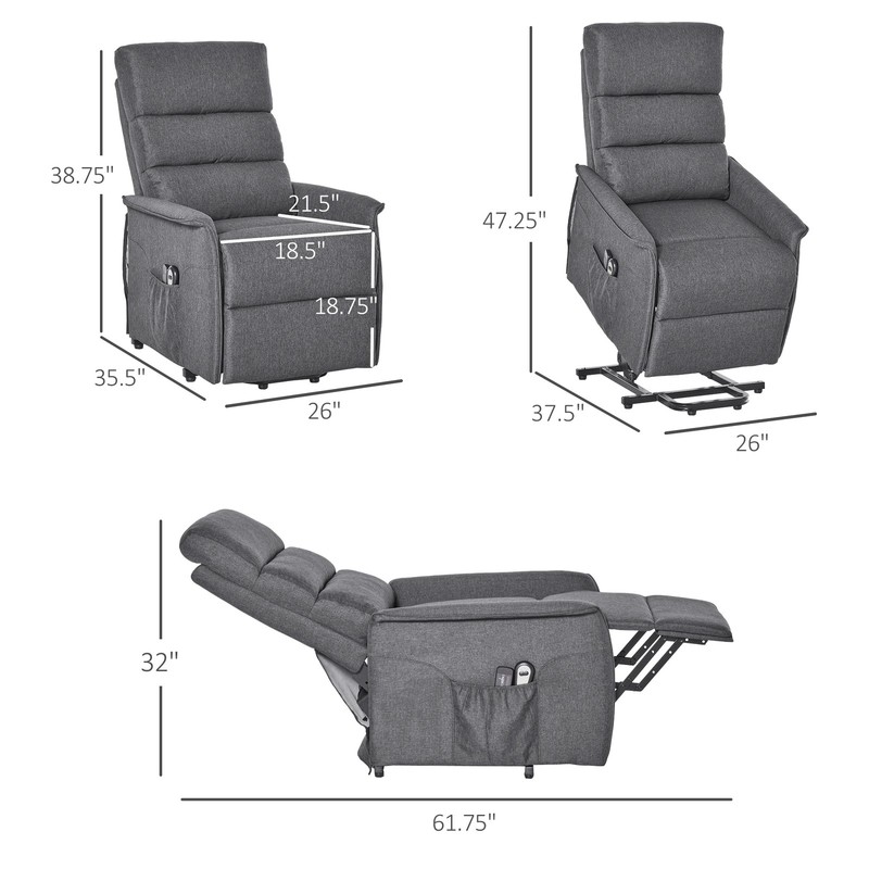 Electric Lift Recliner Massage Chair Sofa Vibration with Remote for Living Room gallery