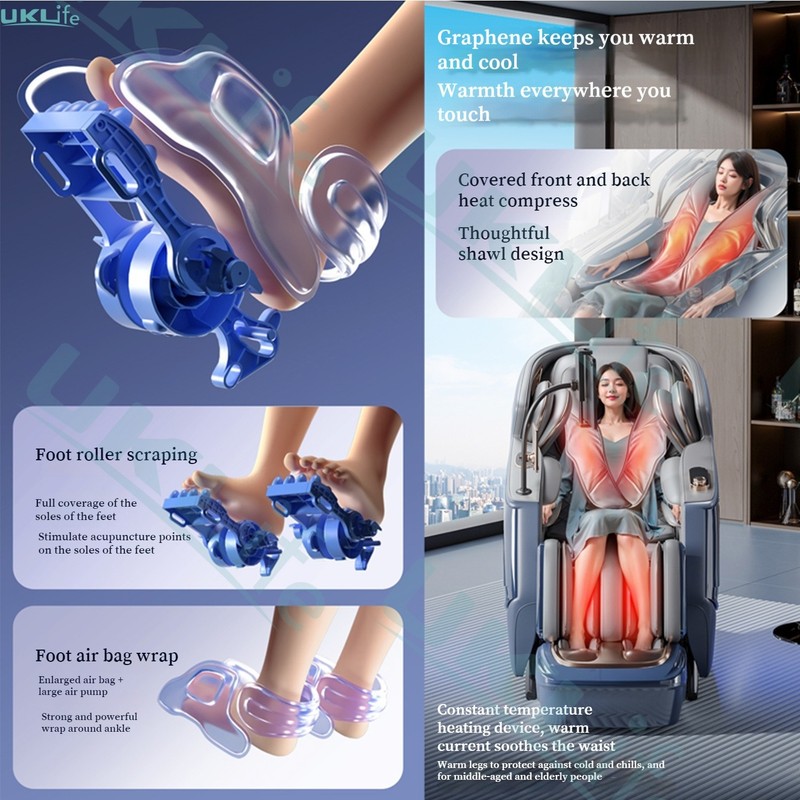 3 Years Warranty 6D+ Dual Core Zero Gravity TOP Luxury Thai AI Massage Chair gallery