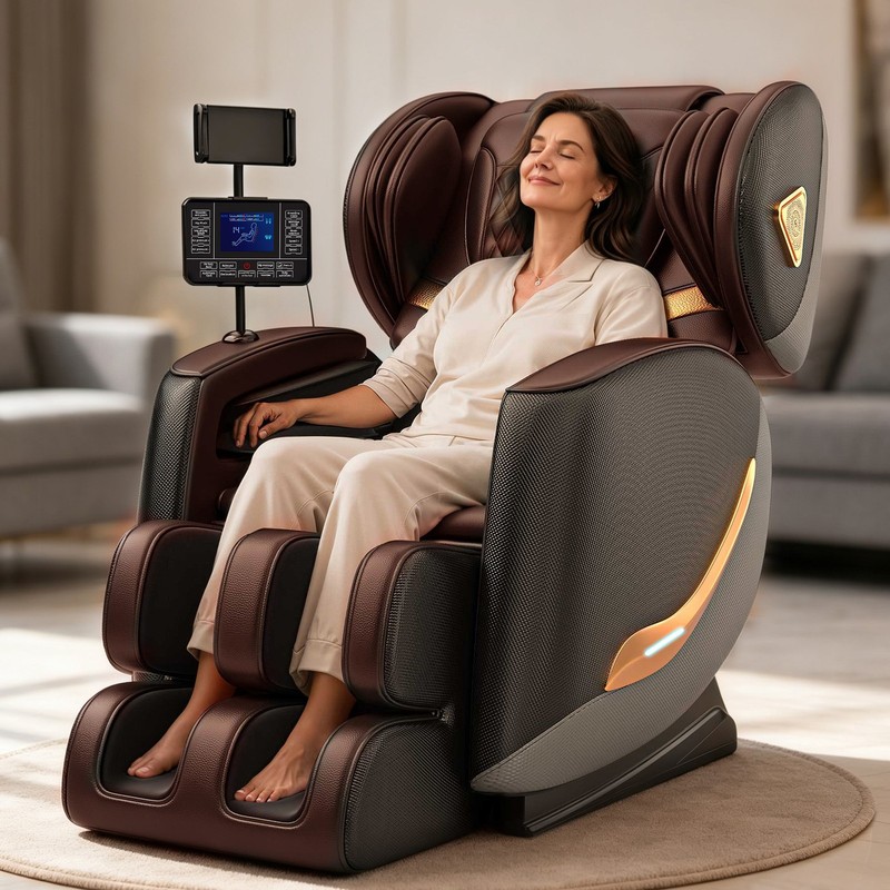 Full-Body Massage Chair with Zero Gravity, Heating & Foot Massage gallery