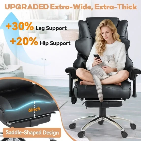 Vibrate Massage & Heating Office Chair with Foot Rest, Executive Office Chair gallery