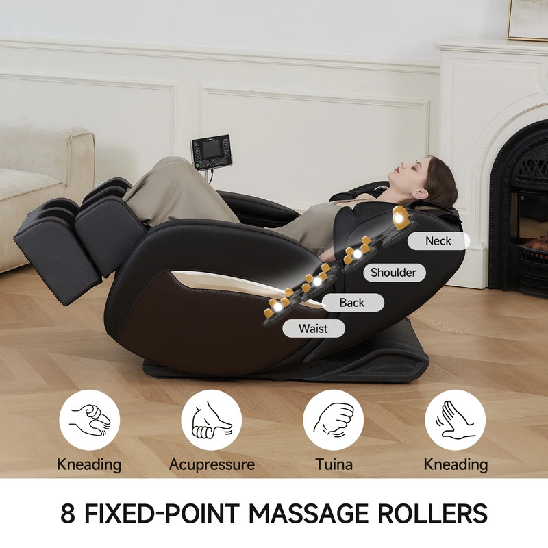 Zero Gravity Massage Chair, Shiatsu Massage Relaxation Recliner with Heating and gallery