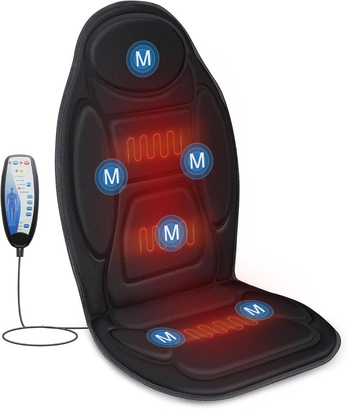 Vibration Seat Massager Pad with Heat - Ideal for Stress Relief & Relaxation gallery