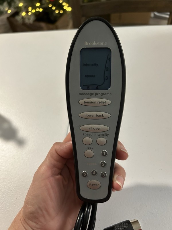 Brookstone Chair Massager – 5 Zones + Heat – Remote & Power Cable gallery