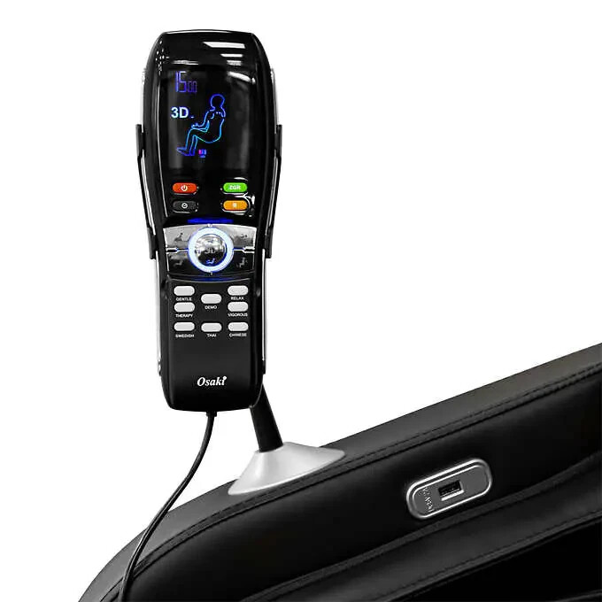 Osaki Hiro L-Track Heated Zero-G Bluetooth USB Charger 3D Massage Chair Brown gallery